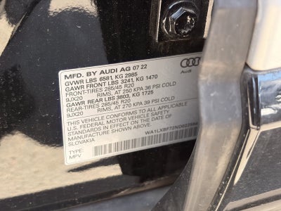 2022 Audi Q7 Premium Plus 55 TFSI quattro Tiptronic