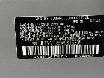 2021 Subaru WRX Limited